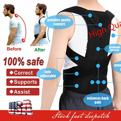#ad Hunchback Correction Belt Posture Corrector Adult Children Back Spine Support $19.98