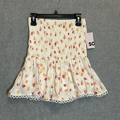#ad SO Floral pattern pleated girls skirt size S $11.99
