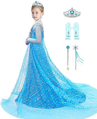 #ad Girls Princess Dress Costume Luxury Sequin Birthday Party Dress Up Girls 2 8Ys $31.19