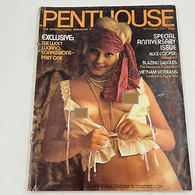 #ad Penthouse September 1974 Pet of Month Janice Kane Interview w Alice Cooper $8.98