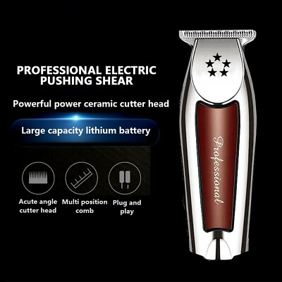 #ad New Detailer pro Barber Hair Trimmer # 8081 Adjustable T Wide Blade Rechargeab * $21.15