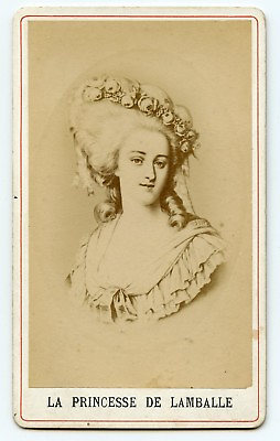 #ad Marie Therese Louise of Savoy Princess de Lamballe France Royalty CDV Photo $38.00