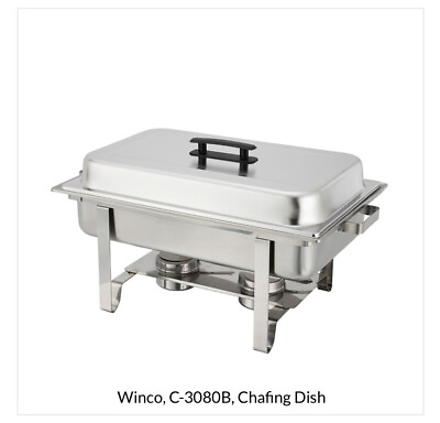 #ad Winco C 3080B Full Size Chafer w Hinged Lid amp; Chafing Fuel Heat 5719 $49.99