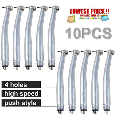 #ad 10 Pack Fit NSK Dental High Speed Handpiece Push Button Handpiece 4Holes Yabang $129.99