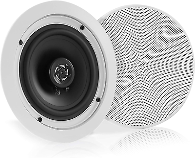 #ad 5.25” Pair Bluetooth Flush Mount In Wall In Ceiling 2 Way Speaker System Quick C $115.99