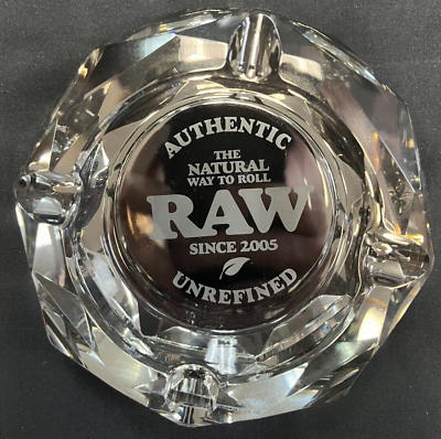 #ad Custom RAW Glass Ashtray Exquisite Design Heavy Glass $29.95