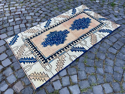 #ad Turkish rug Vintage rug Handmade rug Area rug Wool rug Carpet 31 x 54 ft $284.00