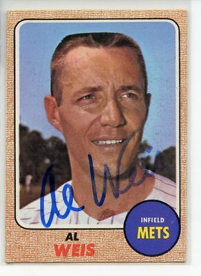 #ad Al Weis signed autographed AUTO 1968 Topps card #313 69 Mets $8.00