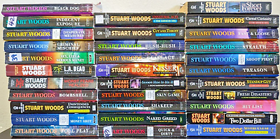 #ad Huge 32 Lot Stuart Woods Stone Barrington Series Crime Mystery Thriller Novels $56.99