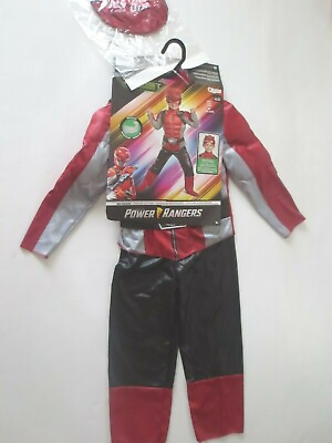 #ad Power Ranger Red Ranger Toddler Costume Size S P 2T NWT $12.99