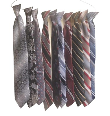 #ad Men#x27;s Clip on Ties Various Color Patterns Sizes Apparel Formal Wear Choice of 1 $4.00