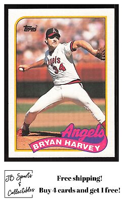 #ad 1989 Topps Rookie Bryan Harvey #632 California Angels $1.49
