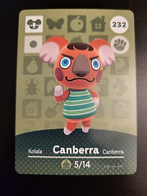 #ad Canberra 232 Series 3 Authentic Animal Crossing Amiibo Card $2.49