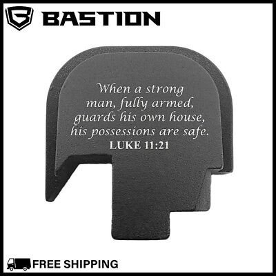 #ad REAR SLIDE BACKPLATE COVER FOR SMITH WESSON Mamp;P 9 .40 Shield Bible Verse Luke 11 $18.70