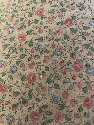 #ad Vintage Joan Kessler Concord Florals on Pink Cotton Fabric $7.61