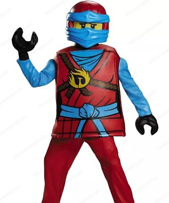 #ad Ninjago Deluxe Lego Costume Kids Ninja Figure Child Outfit Size 4 6. $24.99