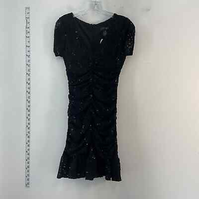 #ad NWT Aqua Black Lace Sequin Fit amp; Flare Midi Dress Women#x27;s Size M $23.00