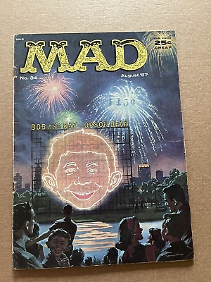 #ad Mad Magazine #34 August 1957 Fourth of July VG shipping included $39.90