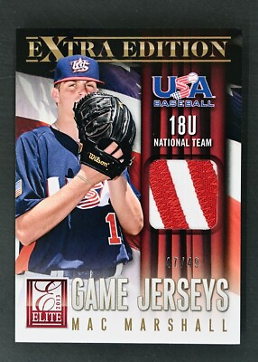 #ad 2013 Panini Elite Extra Edition #11 Mac Marshall 49 USA Baseball Game Jerseys $7.38