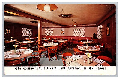 #ad Greeneville TN The Round Table Restaurant Chrome Postcard Posted 1963 $5.94