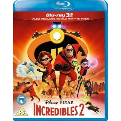 #ad Incredibles 2 3D 2D Disney Pixar Blu Ray $16.99