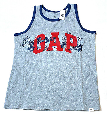 #ad Gap Kids Logo Tank Top Gray XL 12 MSRP $14.99 $9.95