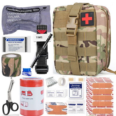 #ad IFAK Kit Trauma Kit Military Medical First Aid Kits with Tourniquet for War Mini $27.99