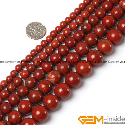 #ad Natural Red Jasper Gemstone Round Beads For Jewelry Making 15quot; 4mm 6mm 8mm 10mm $11.07