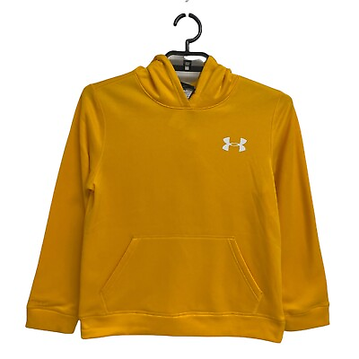 #ad Under Armour loose youth kids sweatshirt hoodie yellow size YMD JM M $17.00