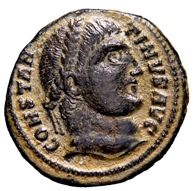 #ad CONSTANTINE I THE GREAT 307 310 337 Follis Alexandria Campgate Roman Coin COA $64.74