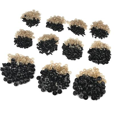 #ad 50 100pcs 5 20mm Black Plastic Safety Eyes for Toys Amigurumi Diy Kit Crafts Ted $8.99