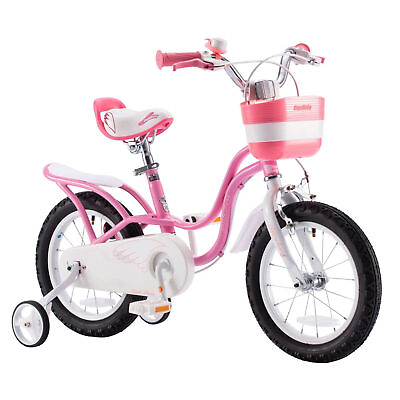 #ad RoyalBaby Little Swan 12quot; Carbon Steel Kids Bicycle with Dual Hand Brakes Pink $121.99