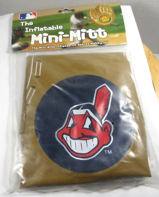 #ad new MLB Cleveland Indians 14” inflatable Mini Mitt baseball sport fan souvenir $14.99