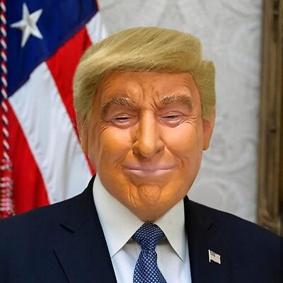 #ad Realistic Donald Trump Mask Costume Cosplay Party Celebrity Latex Mask Halloween $29.99