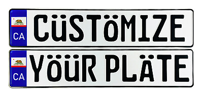 #ad Custom State Flag European Style License Plate Customize Your Plate $49.99