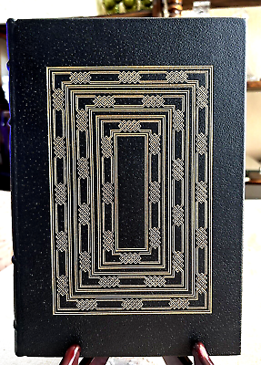#ad quot;UNCLE TOM#x27;S CABINquot; STOWE RICH BLACK GENUINE LEATHER BOOK 1979 EASTON $43.00