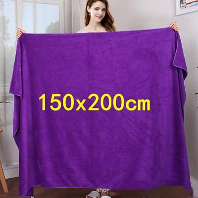 #ad High Quality Thicken Microfiber Bath Towel Super Large Soft High Absorption $8.99