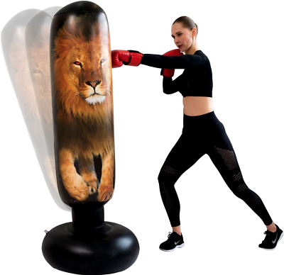 #ad #ad Inflatable Free Standing Punching Bag Heavy Training Bag Adults Teenage Fitnes $28.72