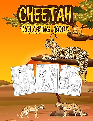 #ad Cheetah Coloring Book for Kids: Great Cheetah Book for Boys Girls and Kids. Per $9.99