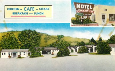#ad Brautigam 1940s Cafe Motel Oregon South Roseburg Motel Roadside postcard 8045 $9.09