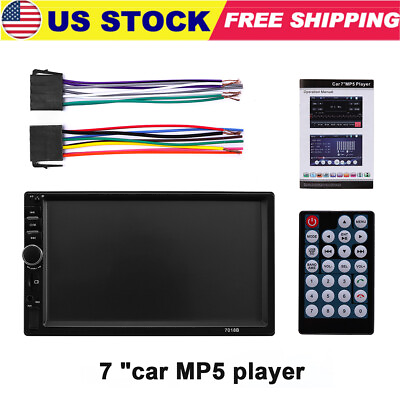 #ad 7quot; Mp5 Car Monitor 7010b Support Reverse Camera Player Bluetooth 7018b Connected $29.95