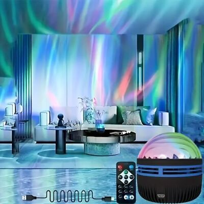 #ad Northern Lights Galaxy Projection Lamps Aurora Star Kids Projector Night Light $16.29