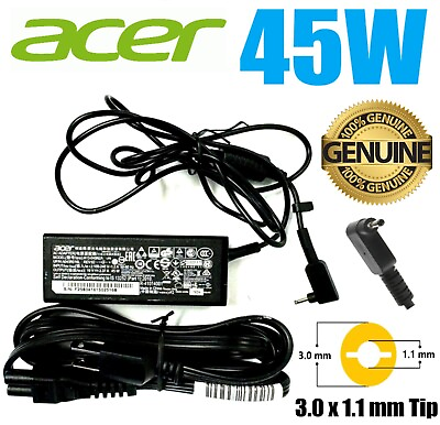 #ad #ad OEM Acer 45W 19V 2.37A 3.0x1.1mm Laptop AC Adapter Charger PA 1450 26 A13 045N2A $8.48