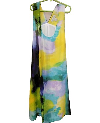 #ad Lucy amp; Laurel Dress Womens Size 12 Multicolor Mini Scoop Neck Sleeveless Lined $19.41