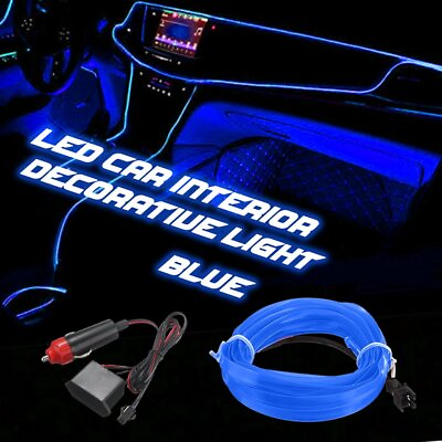 #ad Blue LED Car Interior Decor Atmosphere Wire Strip Light Lamp Accessories Hot 2M $8.99