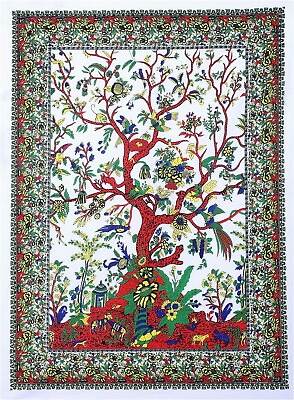 #ad Tree of Life Hippie Poster Tapestry Home Decor Wall Hanging Cotton Tapestries $8.99
