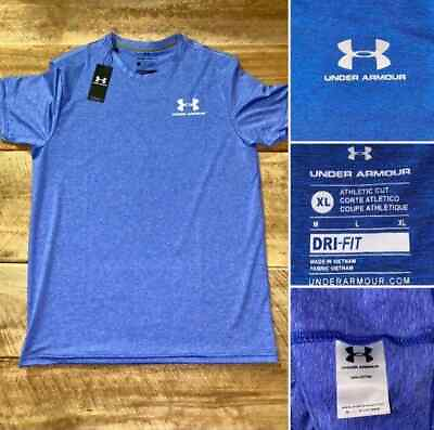 #ad NWT Men#x27;s Under Armour DRY FIT Training Short Sleeve T Shirt Size S XXL $22.99
