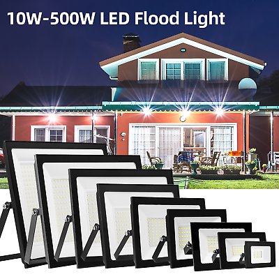 #ad 500W 300W 200W 150W 100W 50W 30W 20W 10W LED Flood Light Outdoor Garden Lamp $5.74