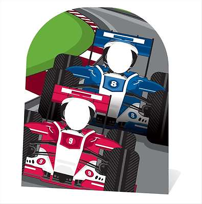 #ad Racing Cars CHILD SIZE CARDBOARD STAND IN CUTOUT standup f1 style car party race GBP 33.99