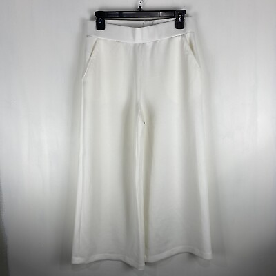 #ad Rachel Zoe Super Soft Stretchy Flowy Wide Leg Pull On Pants White Size Small $35.00